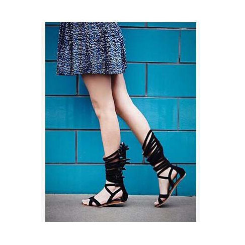 Straps Casual Adjustable Buckle Open Toe Flat Gladiator Sandals