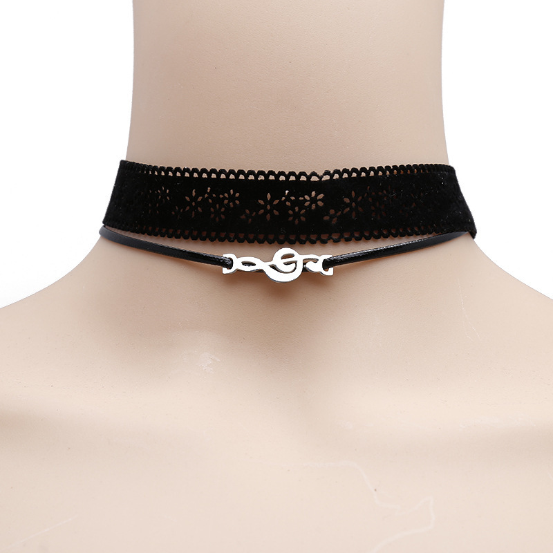 Choker Neck With Electroplated Stainless Steel Necklace