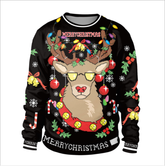 Print Scoop Women Christmas Reindeer Print Sweatshirt