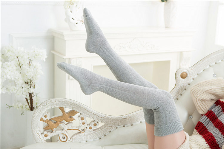 Thickness Of Women High Quality Cotton Needle High Knee Long High Tube Sexy Thigh Socks Winter / Autumn Socks