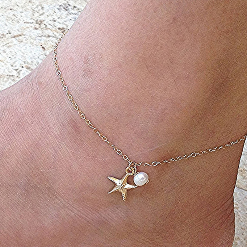 Starfish Pearl Pendant Beach Chain