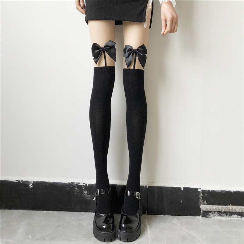 Japanese Lolita Lace Socks Jk Spice Girls College Style Summer Thin Lolita Long Tube Knee Socks-2