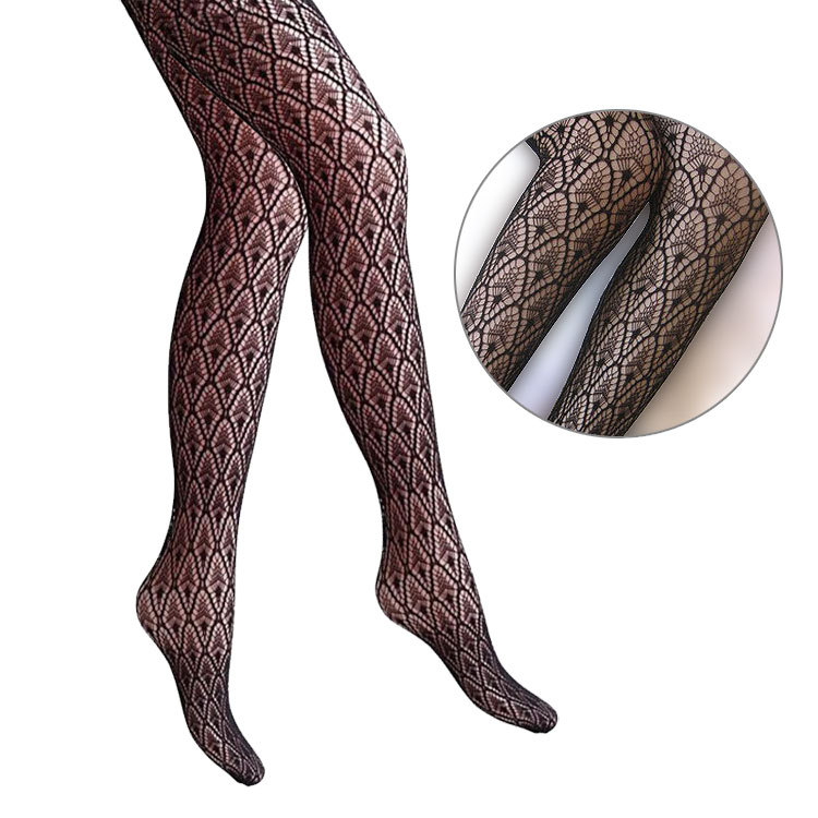 Fishnet Stockings Pantyhose Jacquard Tattoo Stockings Mesh Stockings-3