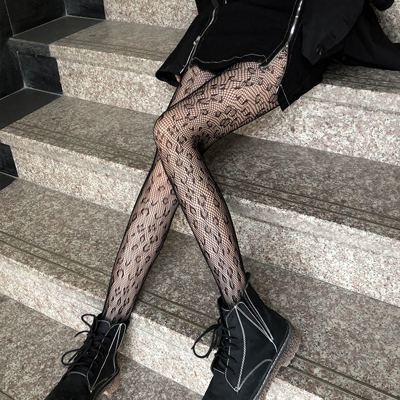 Black Pantyhose Love Thin Women's Spring And Summer Lace Bottom Stockings Net Stockings