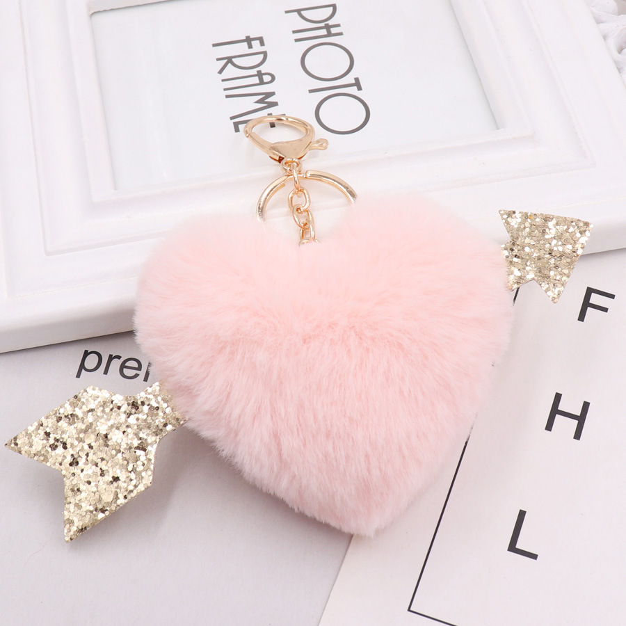 Cupid Arrow Love Plush Key Chain Creative Gift Fashion Women's Hairball Bag Pendant-7