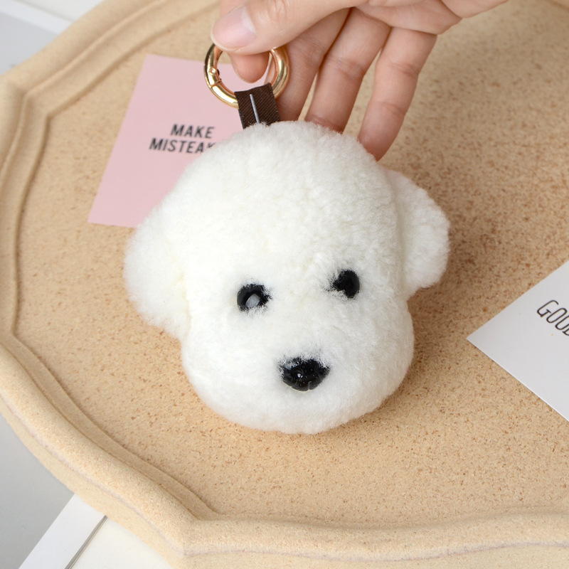 Little White Dog Fur Pendant Is Better Than Teddy Bear Bag Pendant-1