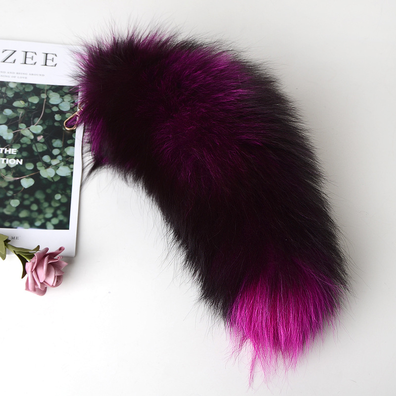 Large Mink Fur Flower Keychain