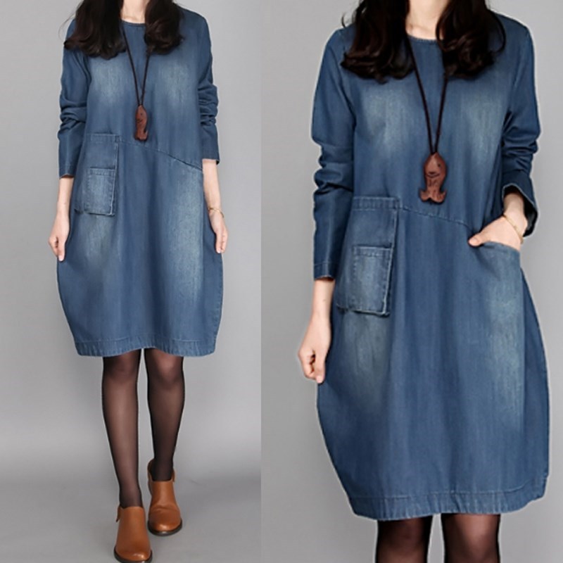 knee length dresses for ladies Sleeveless Tencel Denim Dress, Middle Blue / Xs