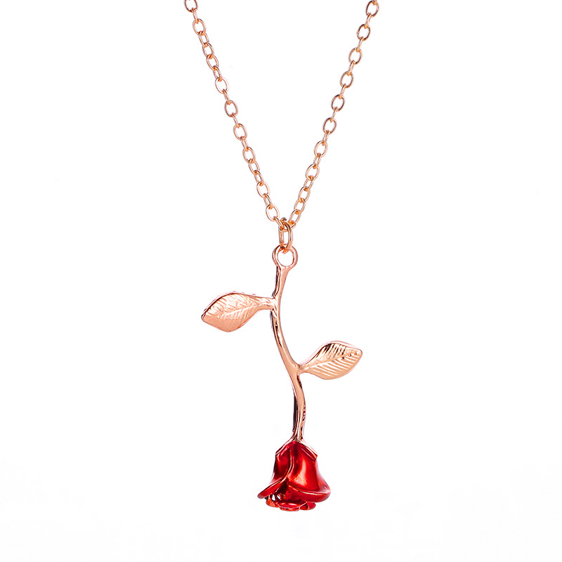 Rose Golden Fashion Rose Versatile Clavicle Chain Valentine's Day Women's Gift