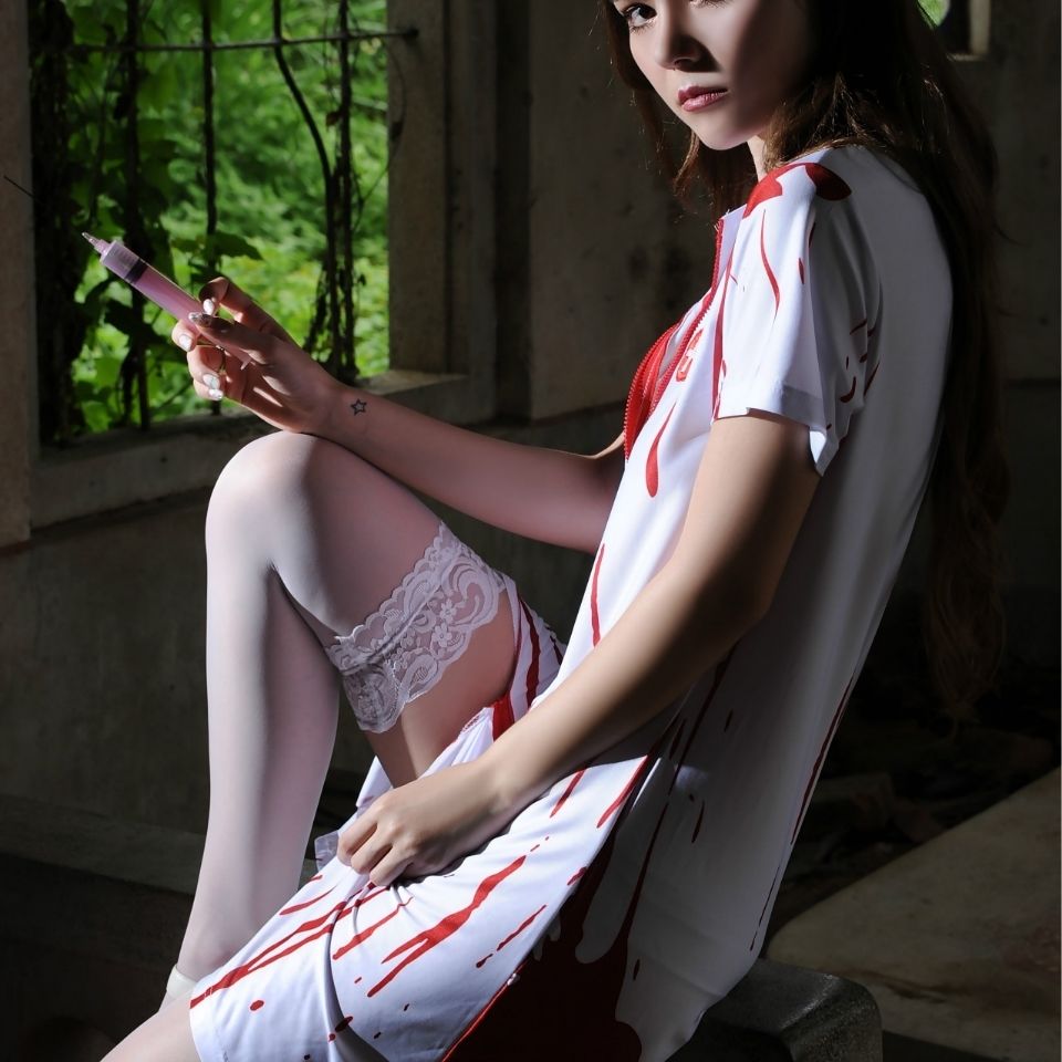 Halloween Costume Horror Bloody Doctor Bloody Nurse