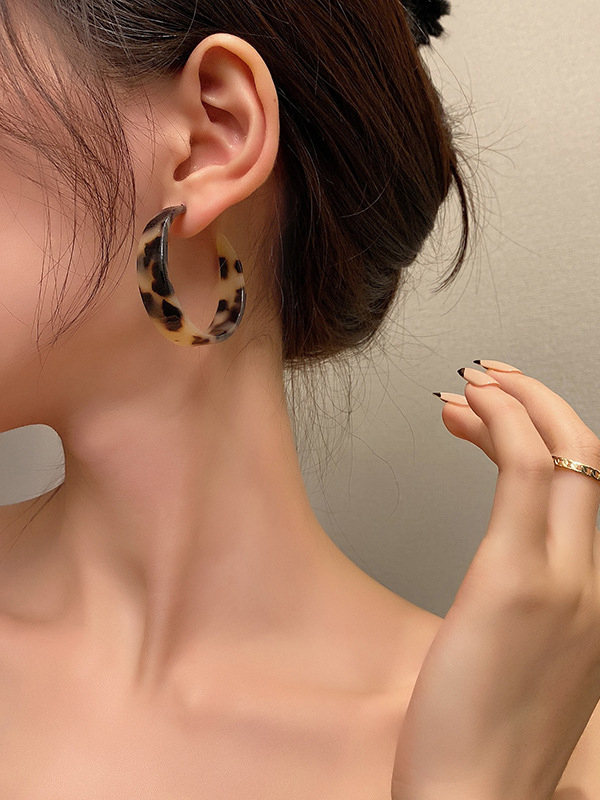 Original Leopard Geometric Earrings