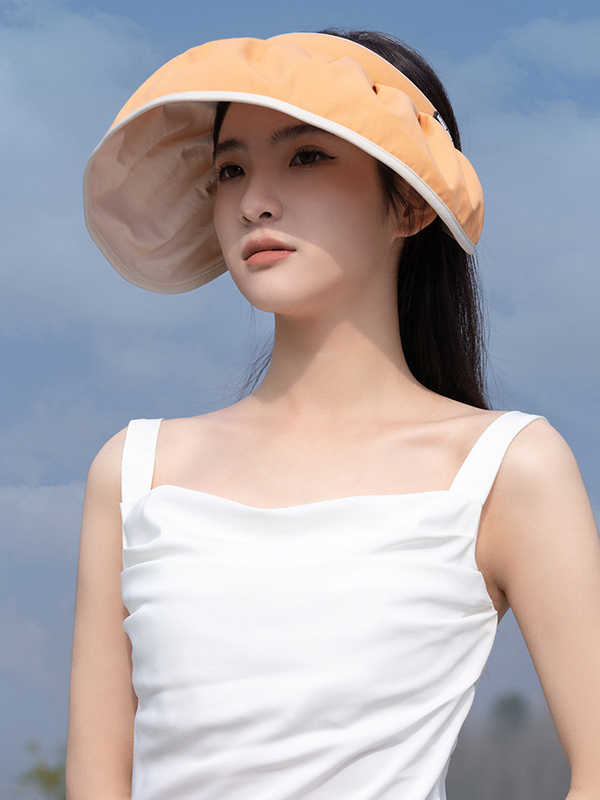 Orange Urban Contrast Color Sun Protection Sun Hat