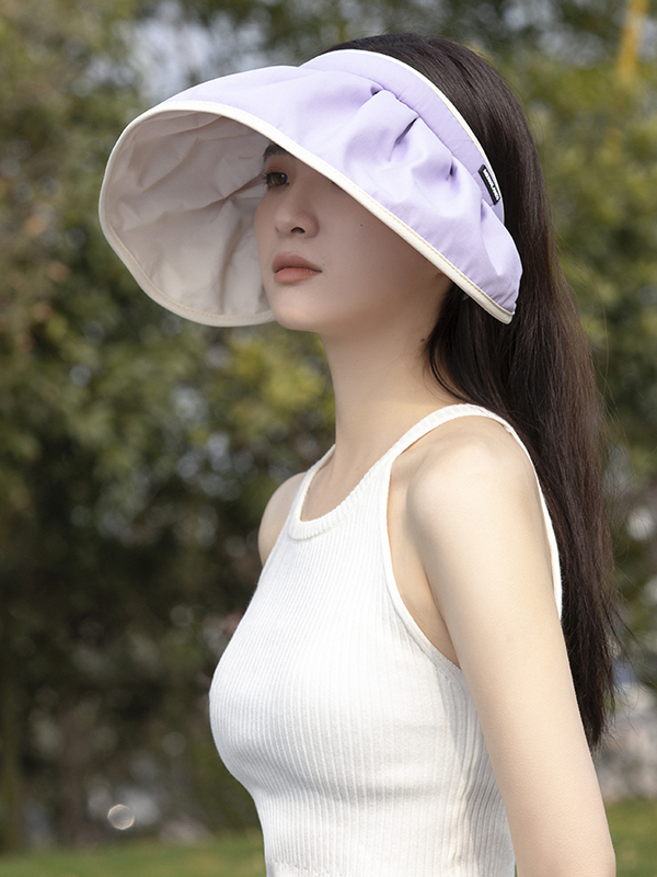 Purple Urban Contrast Color Sun Protection Sun Hat