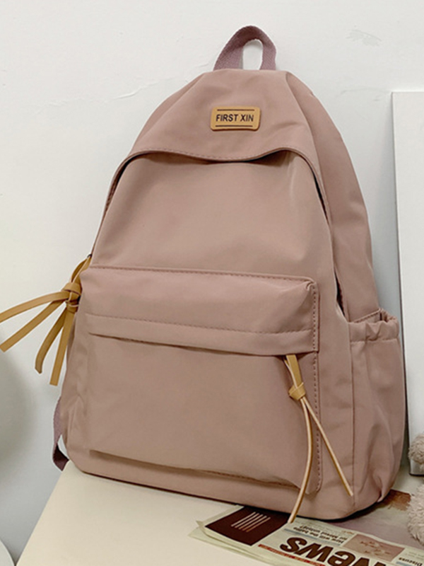 Pink Simple Casual Backpack