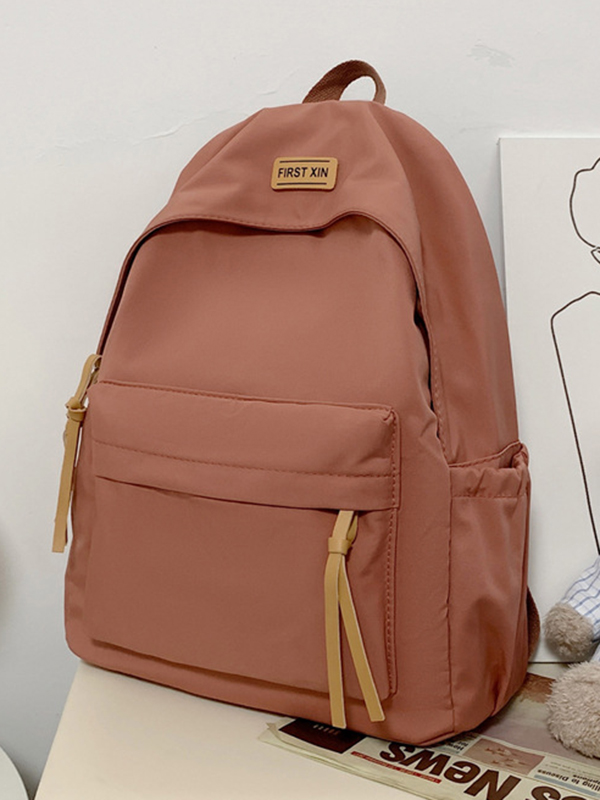 Orange Simple Casual Backpack