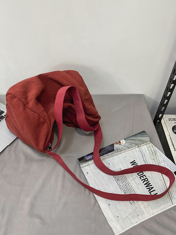 Red Casual Simple Canvas Bag