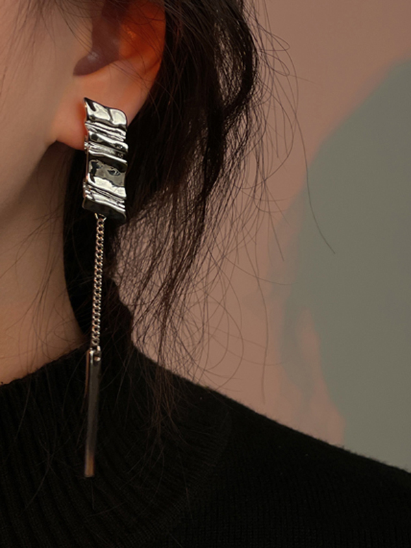 Simple Geometric Tasseled Earrings Accessories