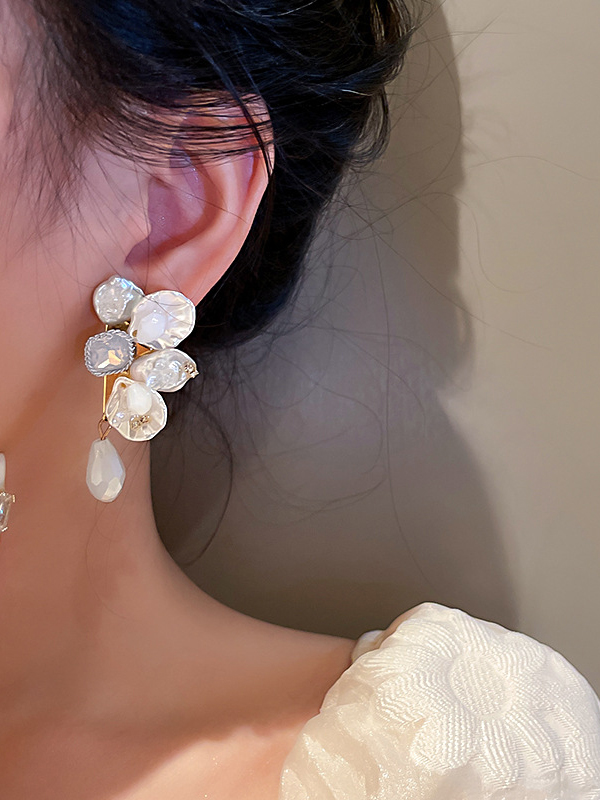 Stylish Rhinestone Pearl Earrings Accessories