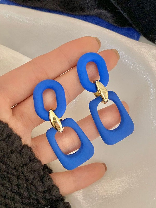 Rectangle Stylish Geometric Acrylic Earrings Accessories