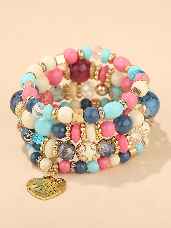 Colorful Original Vintage Beads Bracelet