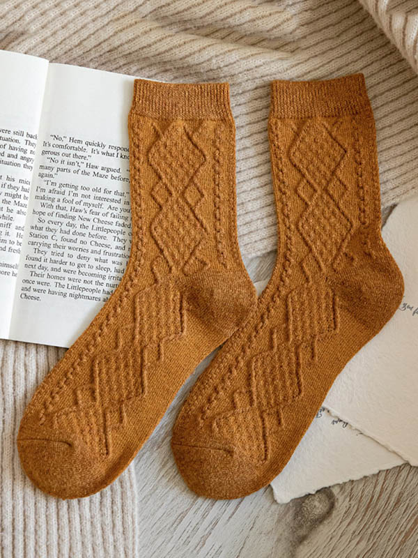 Ginger Vintage Jacquard Knitting Socks