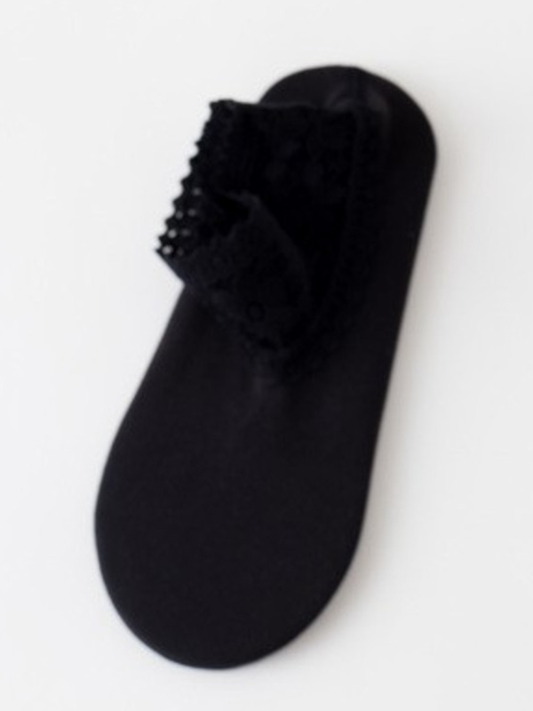 Black Original Lace Embroidered Socks