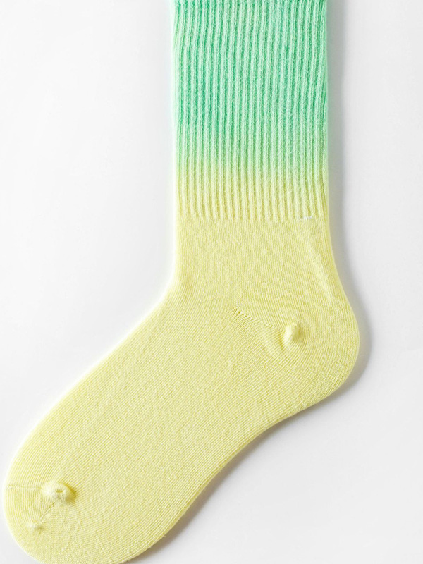 Green Yellow Stylish Cool Colorful Gradient Socks