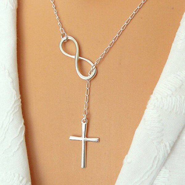 Stylish Chic Women's Eight Cross Shape Pendant Necklace