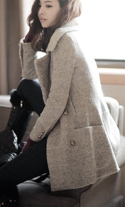 Stylish Lapel Double Breasted Coat