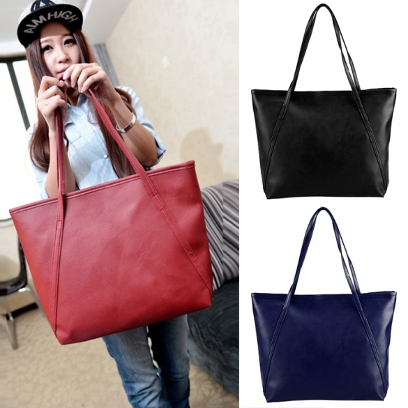 Fashion Women Synthetic Leather Vintage Style Shoulder Bag Casual Handbag