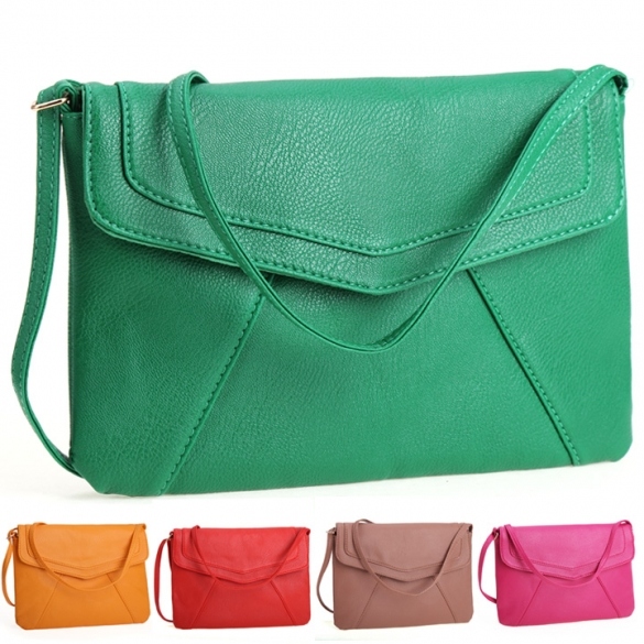 Women Lady Envelope Clutch Shoulder Evening Handbag Tote Bag Purse 5 Colors