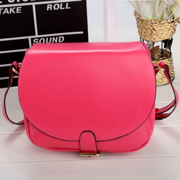 Candy Color Women Synthetic Leather Shoulder Strap Cross Mini Small Bag Messenger Tote