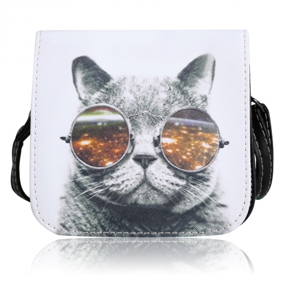 Women Fashion Mini Cute Animal Pattern Adjustable Strap Handbag Flap Bag Shoulder Bags