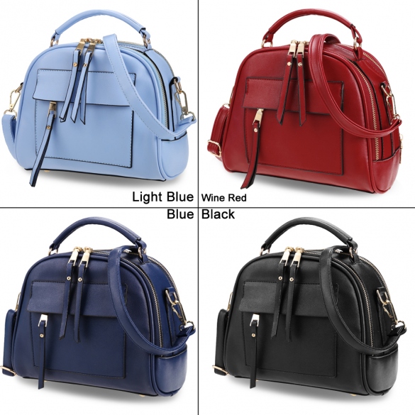 Retro Women Synthetic Leather Shoulder Strap Casual Small Bag Messenger Tote