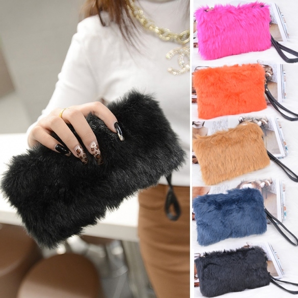 Faux fur clutch hotsell