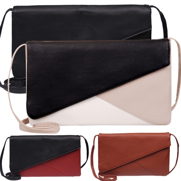 Women Vintage Style Envelope Synthetic Leather Handbag Casual Shoulder Bag