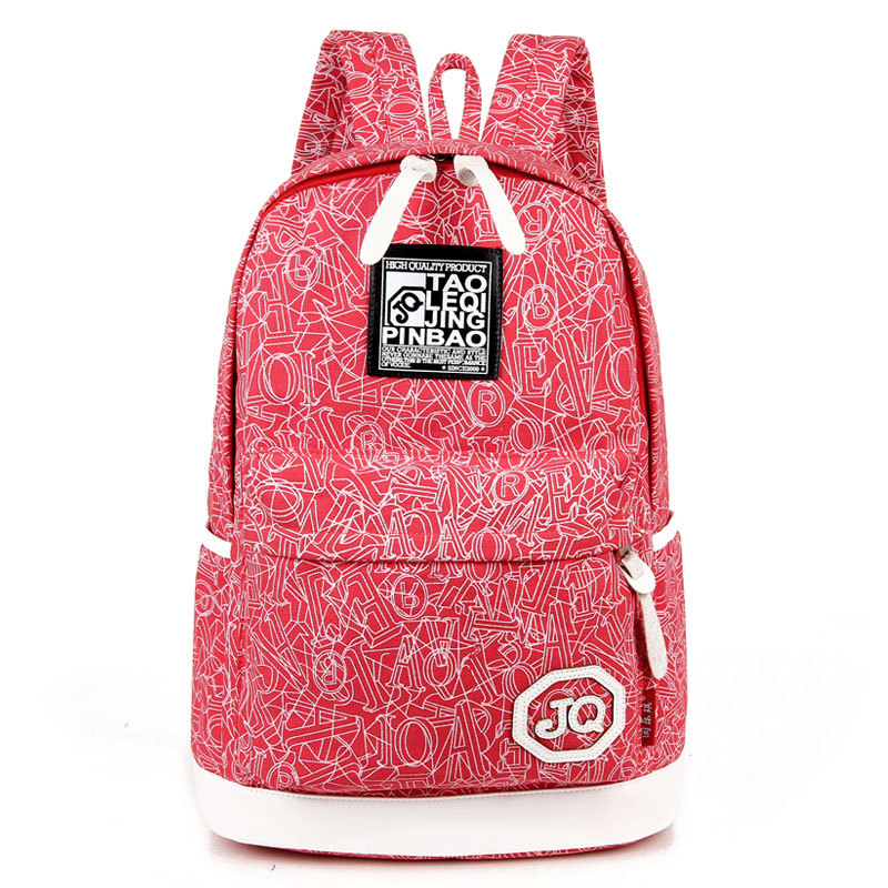 Geometric Pattern Contrast Color Casual Travel Backpack on Luulla