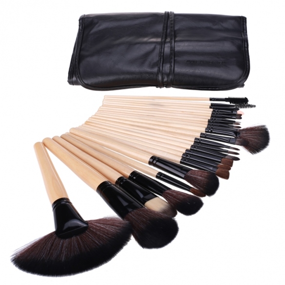 Professional 24pcs Makeup Brushes Eyebrow Tool Set Eyeshadow Brush Cosmetic Kit Bag