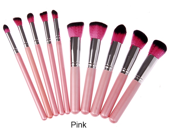 10pcs Makeup Brushes Tools Foundation Blending Blush Brush Essential Kit Cosmetic Brushes Set