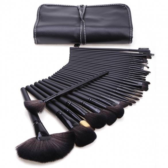 32 Makeup Brush Pro Eyebrow Brushes Professional??cosmetic Eye Shadow Brush Set+ Kit Case Bag