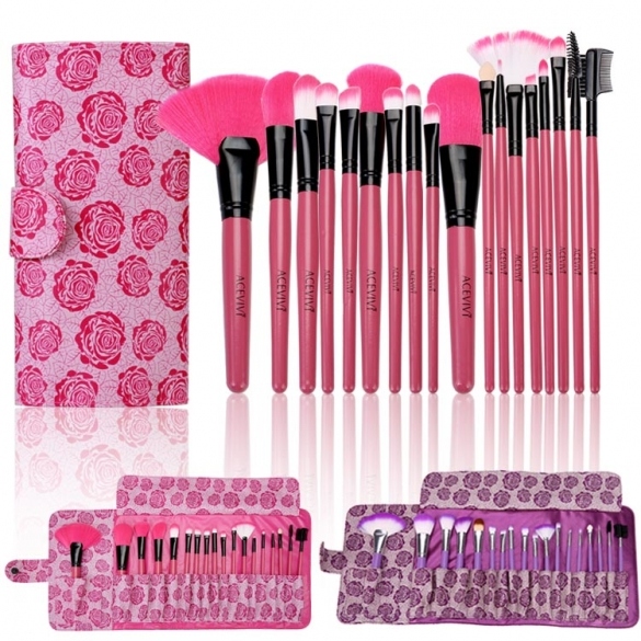 Fashion Professional 18pcs Soft Cosmetic Tool Makeup Brush Set Kit With Pouch