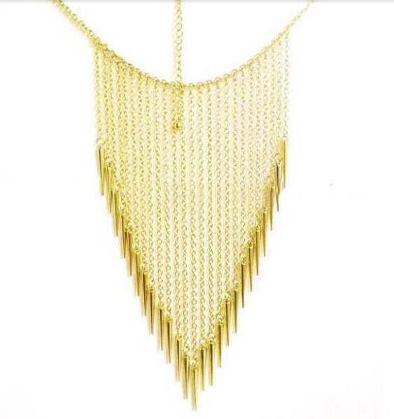 Explosion Models Aesthetic Refinement Personality Tassel Rivet Necklace