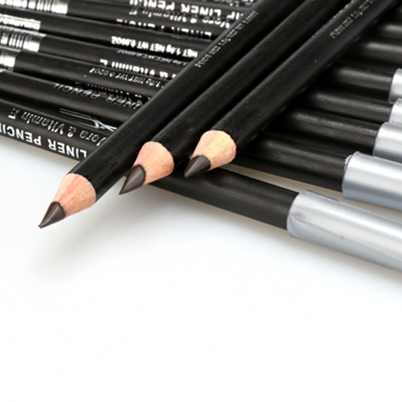 Fashion One Set 12 Sticks Waterproof Cosmetic Make Up Eyeliner Pencil