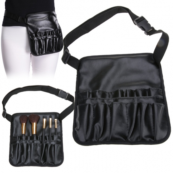 Black Professional Artist Essential Makeup Brush Belt Pocket Bag