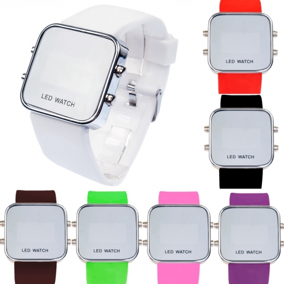 New Fashion Unisex LED Display Quartz Waterproof Analog Wristwatch