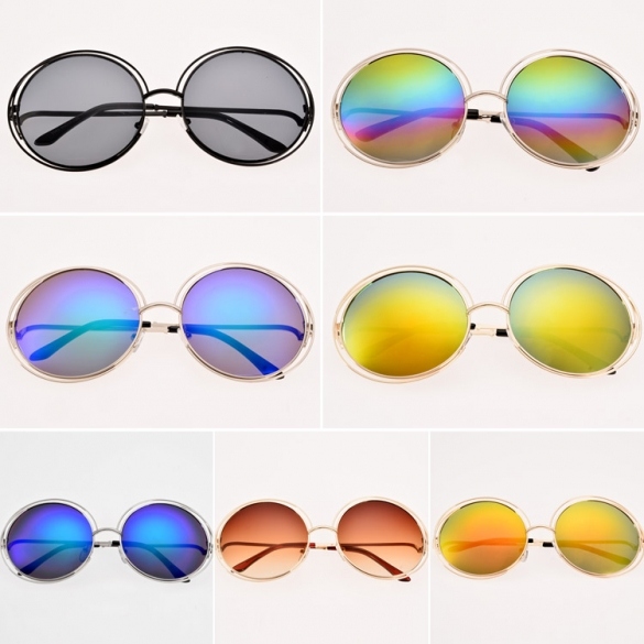 Women Fashion Sunglasses Eyewear Retro Style Casual Round Sunglasses