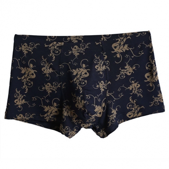 Men Boxer Print Soft Medium Waist Daily Underwear Pack Of 1