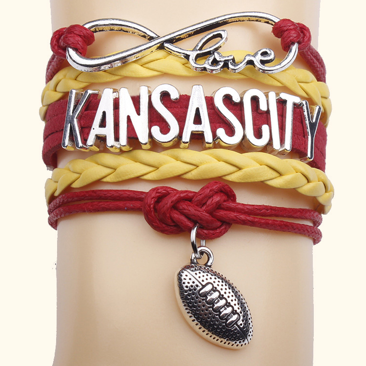 Love Infinity Kansas City Baseball Multilayer Bracelet