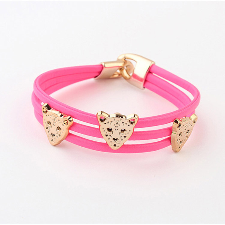Candy Color Joker Leopards Head Bracelet
