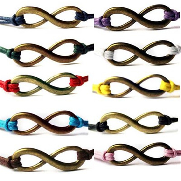 Colorful Lucky 8 Wax String Fashion Bracelet
